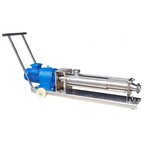 सिल्वर और ब्लू स्टेनलेस स्टील स्क्रू पंप