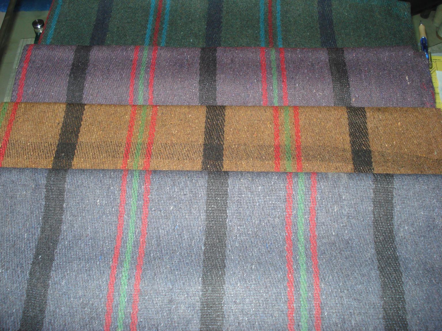 Woolen Blankets - 60x90 Inches, Assorted Check Color, Striped Jacquard Design | Ideal For Airplane, Bedding, Travel, Military Use