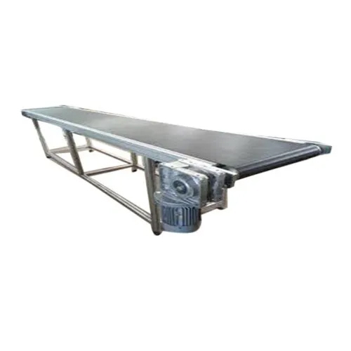 Portable Belt Conveyor - Stainless Steel, Flat Belt Design - Heat Resistant, Durable Performance