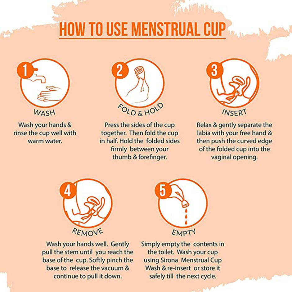 Reusable Menstrual Cup Used By Womens And Girls During The Time Of Their Menstrual Cycle (6112b) - Silicon/rubber, 82 Grams, Multi/assorted Color, Easy To Use And Carry