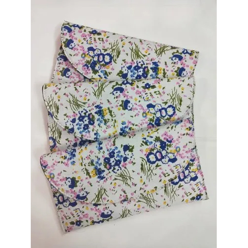 Ladies Cotton Fabric Clutch - Multicolor Rectangle Design | Attractive Printed Style With Button Closure For Women