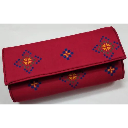 Multicolor Three Fold Ladies Clutch