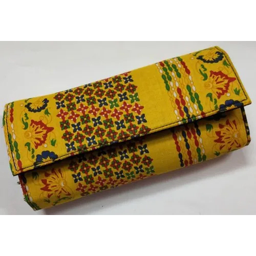 Multicolor Three Fold Ladies Clutch