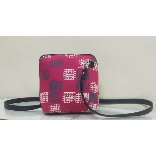 Printed Square Sling Bag - Modern Design, Multicolor Options Available, Different Sizes