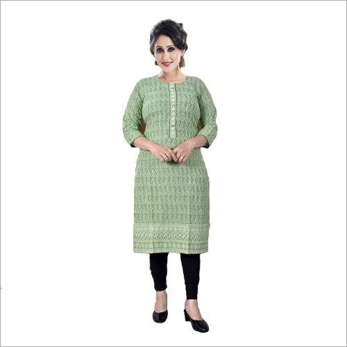 Ladies Chikan Kurti Bust Size: 38 To 44 Inch (In)