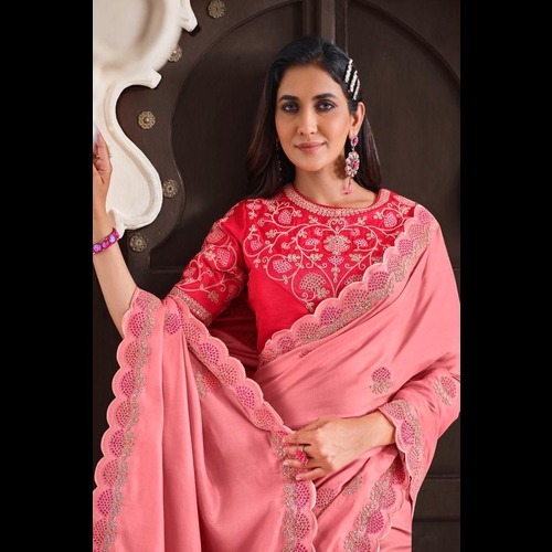 Soft Georgette Saree - Color: Blue