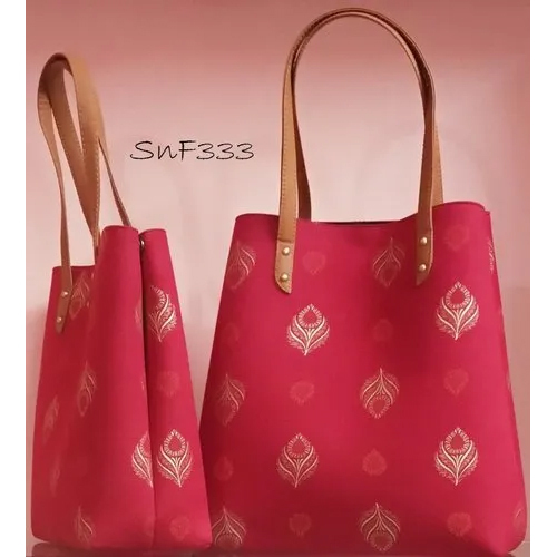 Printed Tote Bag - Multicolor Variety, Modern Design With Durable Handles In Different Available Sizes