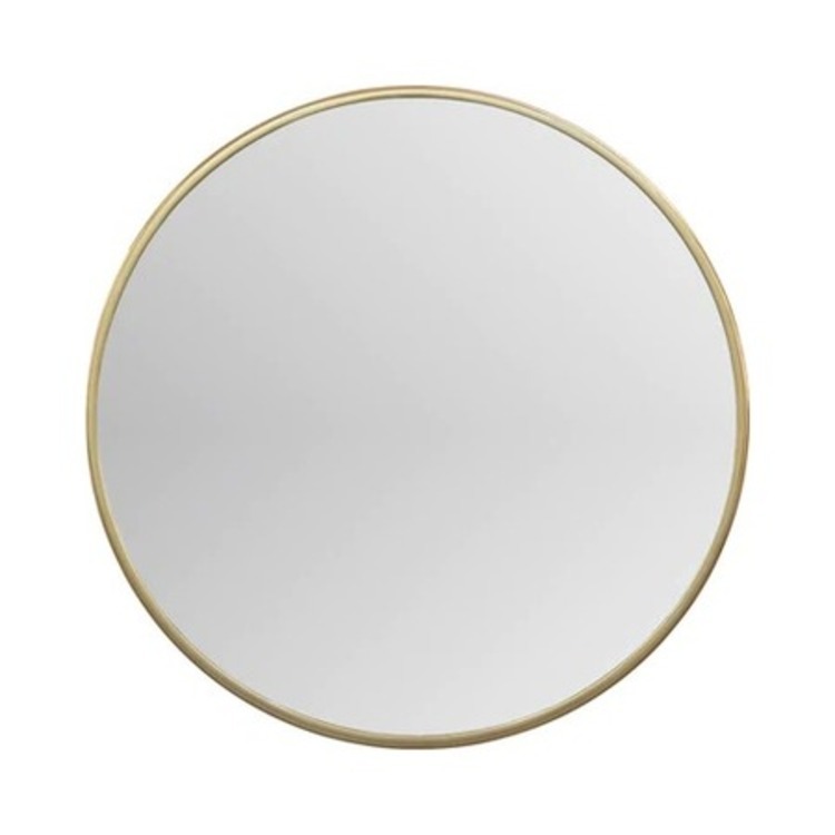 Gold 30 Inch Stylish Modern Round Wall Mirror For Bathroom