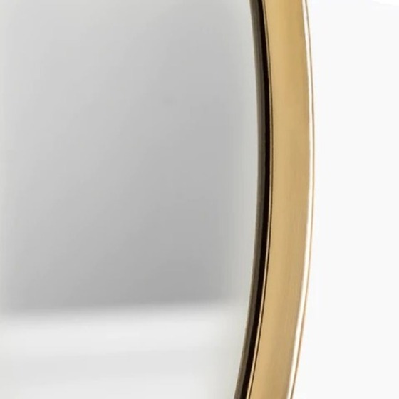 Gold 30 Inch Stylish Modern Round Wall Mirror For Bathroom