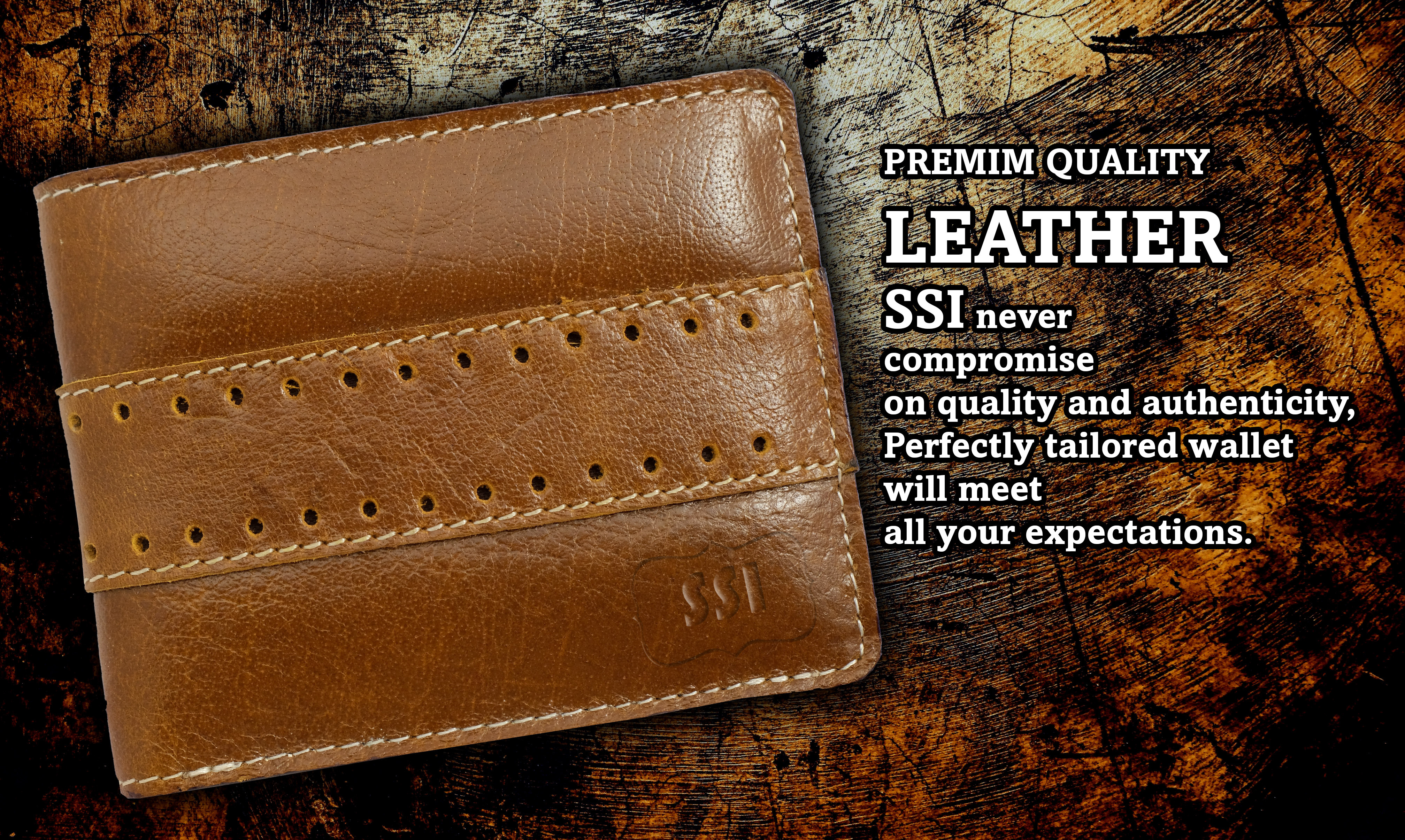 Fashion Leather Wallet - Leather, Folded Design, Brown & Black | Modern And Attractive Style For Everyday Use