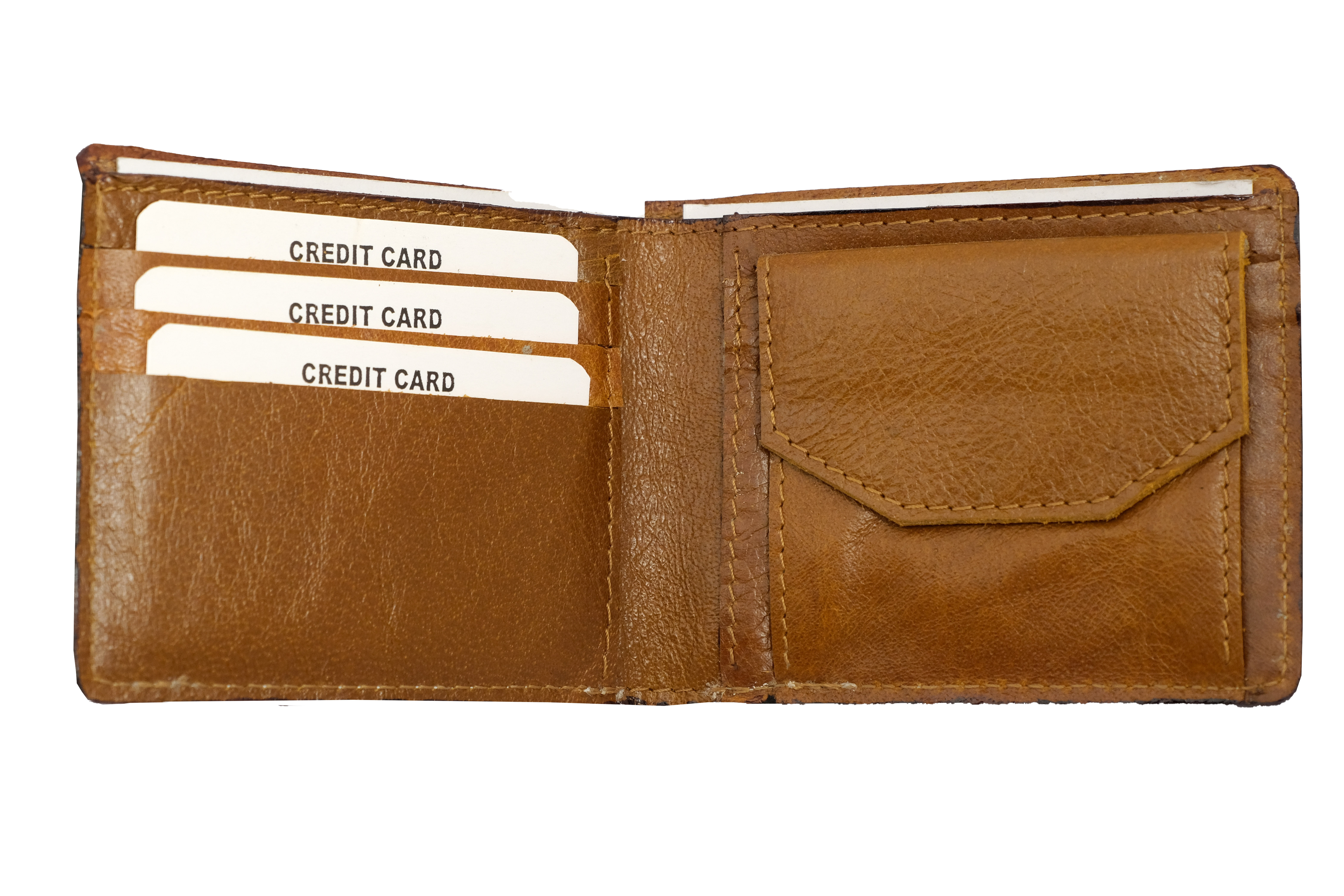 Fashion Leather Wallet - Leather, Folded Design, Brown & Black | Modern And Attractive Style For Everyday Use