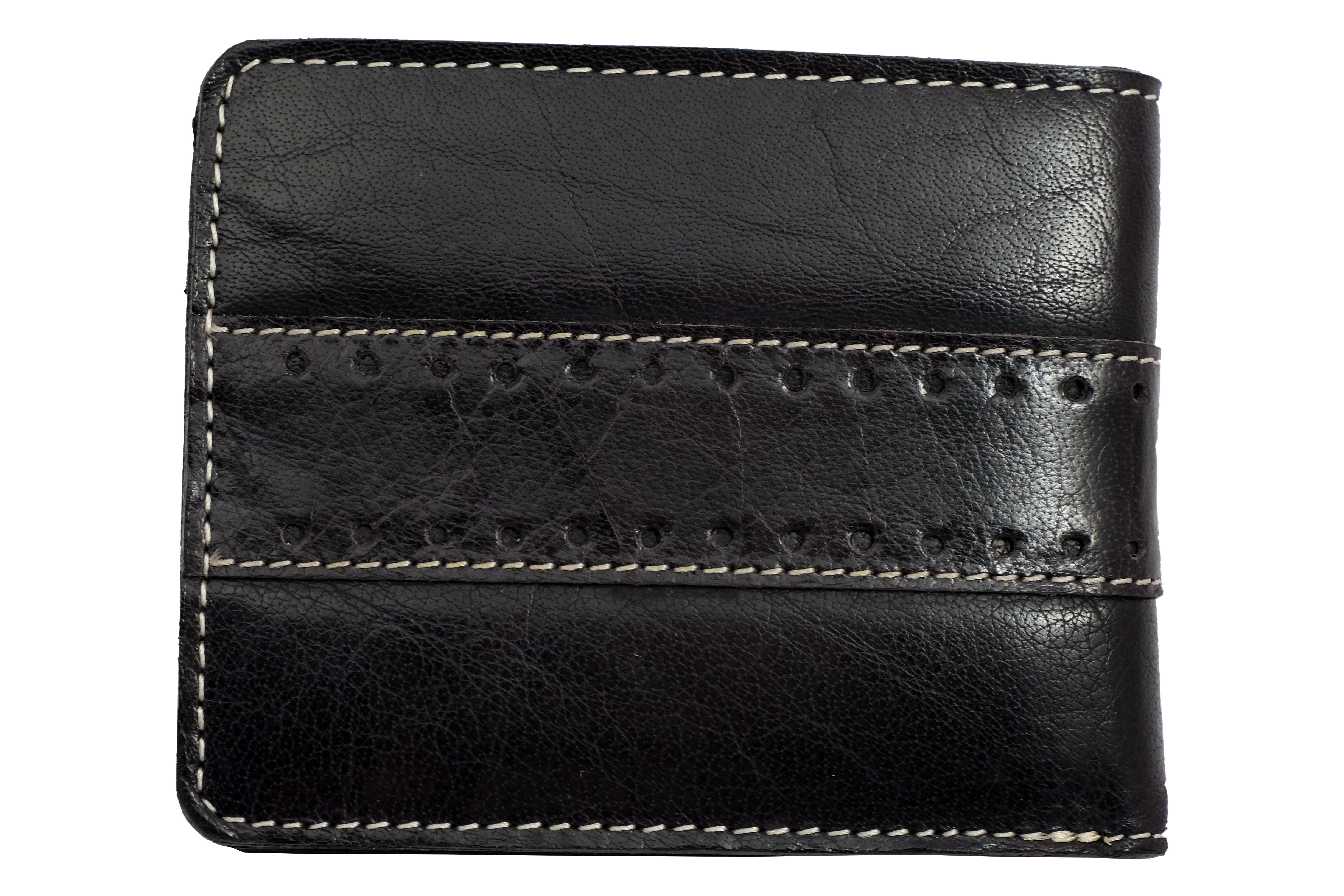 Fashion Leather Wallet - Leather, Folded Design, Brown & Black | Modern And Attractive Style For Everyday Use