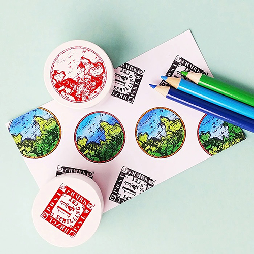 Rubber Journey Stamp Set