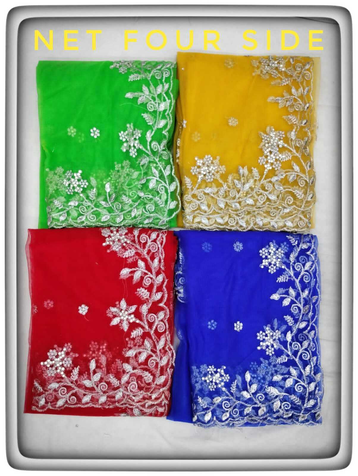 Butterfly Net Dupatta - Color: Multicolor