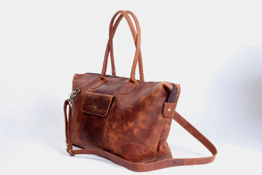 Handmade Leather Duffle Bag