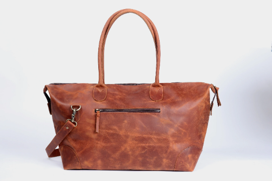 Handmade Leather Duffle Bag