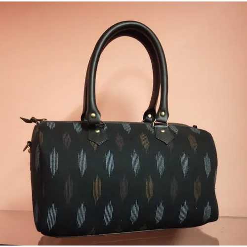 Blue-white-black Printed Duffle Bag