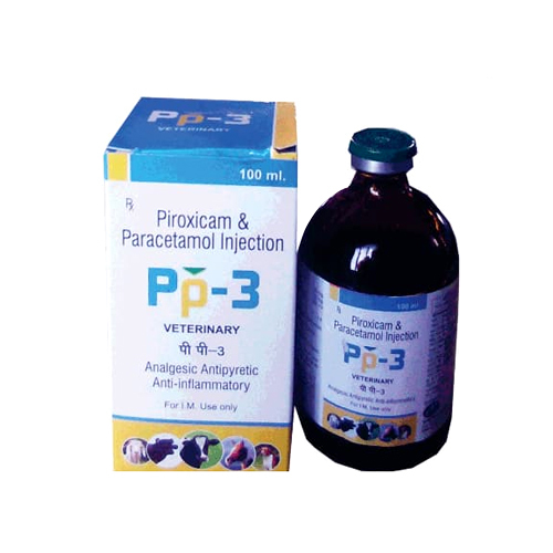 100 मिली पिरोक्सिकैम और पेरासिटामोल इंजेक्शन सामग्री: जानवरों का अर्क