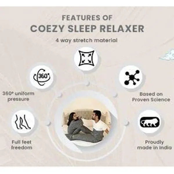 Grey Comfortable Wearable Blanket And Night Suit Strechable Relaxer