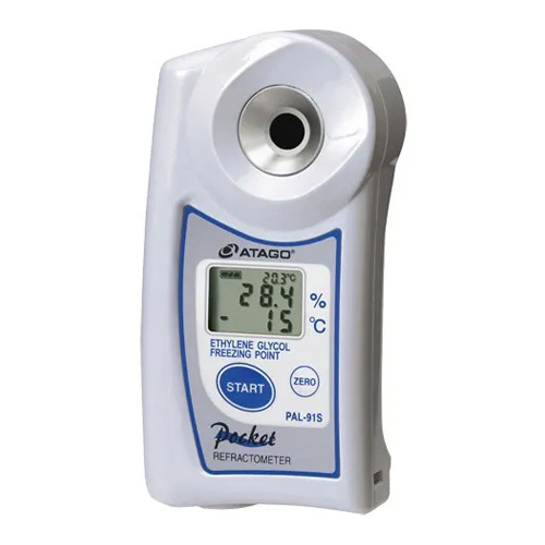 PAL 91 S Refractometer - FRP Material, Digital Control Mode, Industrial Usage , White Color, Battery Power Supply, Operating Temp: 10-40A C