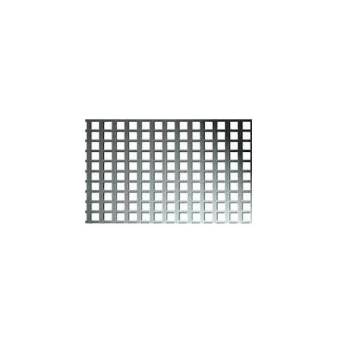 Square Hole Perforated Sheet - Color: Silver