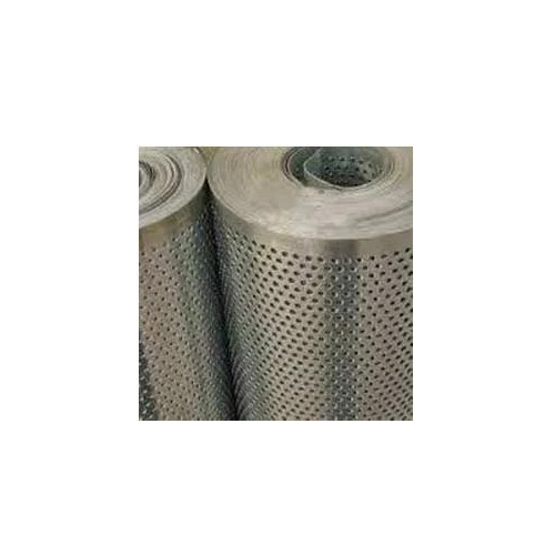 Aluminium Round Hole Perforated Sheet - Color: Silver