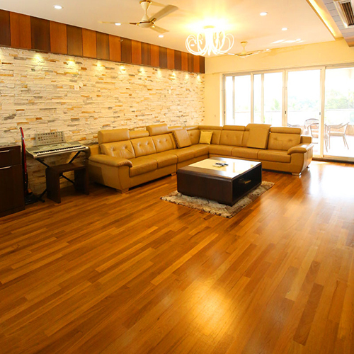 Kingsmen Wood Flooring - Burma Teak Wood, 15mm Thickness, Matte Finish, Indoor Use, Water Resistant