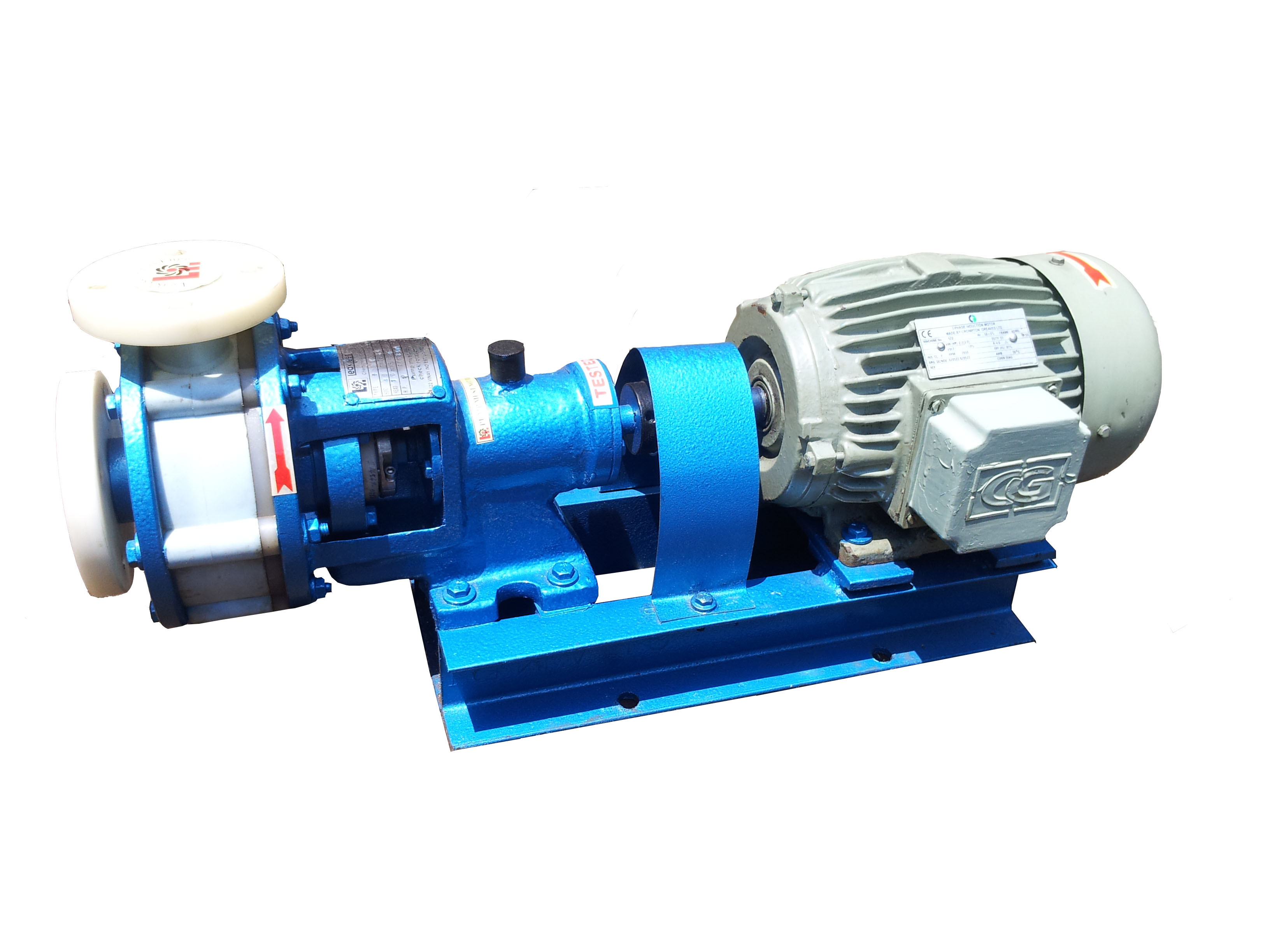 Industrial Pp Centrifugal Pump - Color: Bright Blue