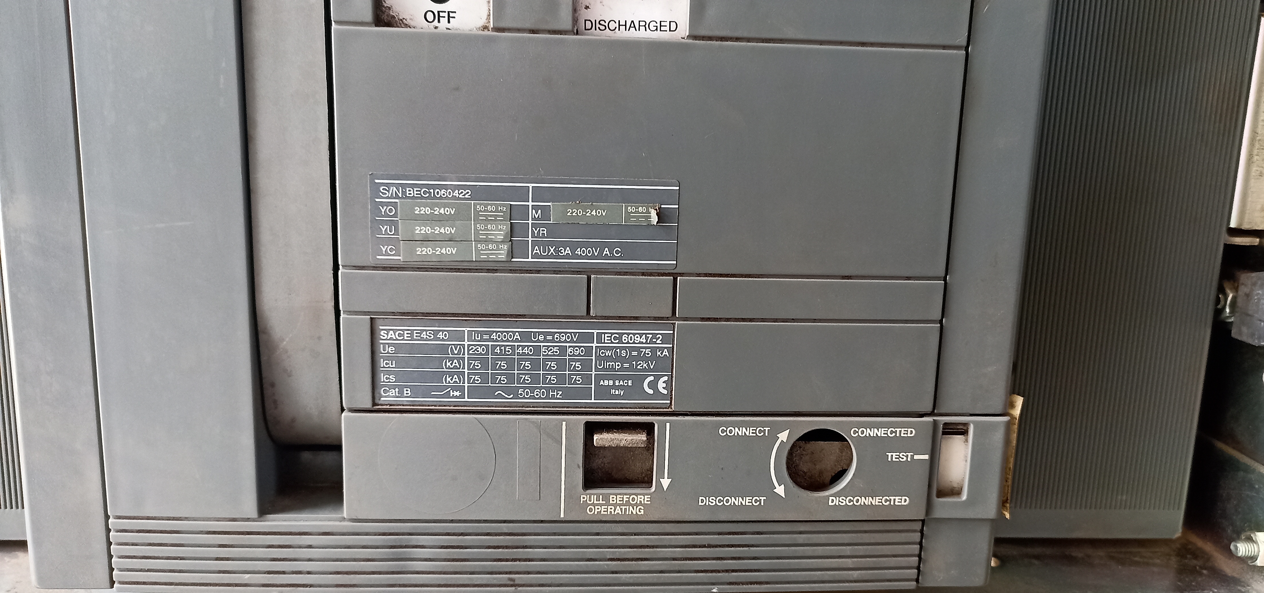 Abb 4000a 3p Air Circuit Breaker (Acb)