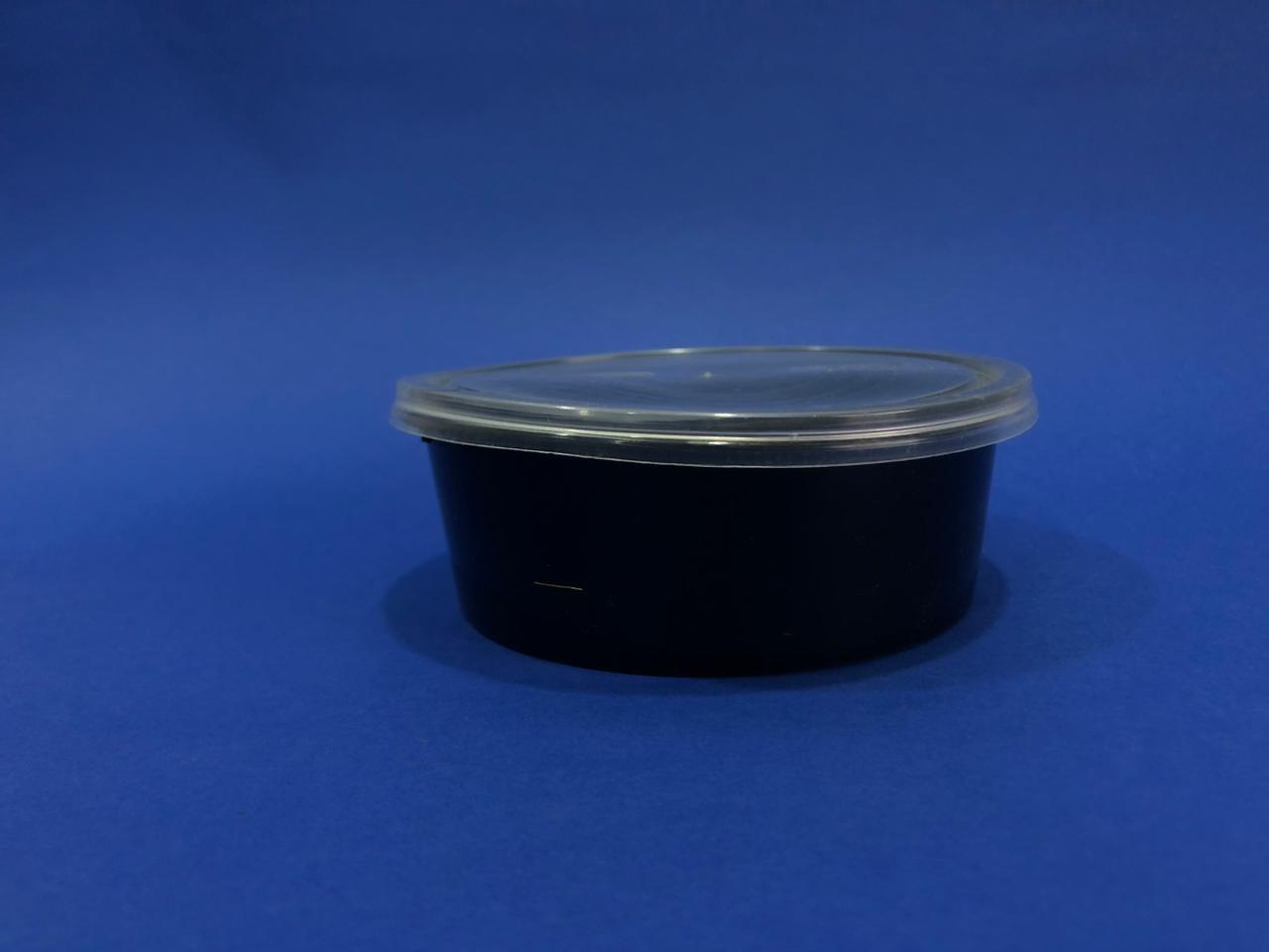 300ml Black Food Plastic Container - Plastic Material, 300ml Size, Black Color | High Quality, Ideal For Commercial Use, Injection Molded Design