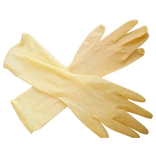 Nitrile Powder Free Disposable Gloves - Nitrile Material, Light Yellow Color, Full Finger Style | Breathable, Plain Pattern, Ideal for Medical and Industrial Use
