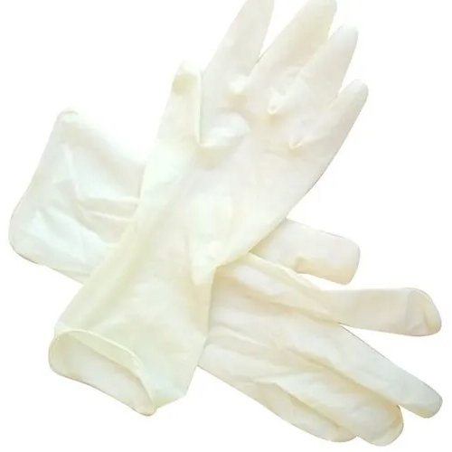 Latex Examination Powder Free Gloves - Color: White