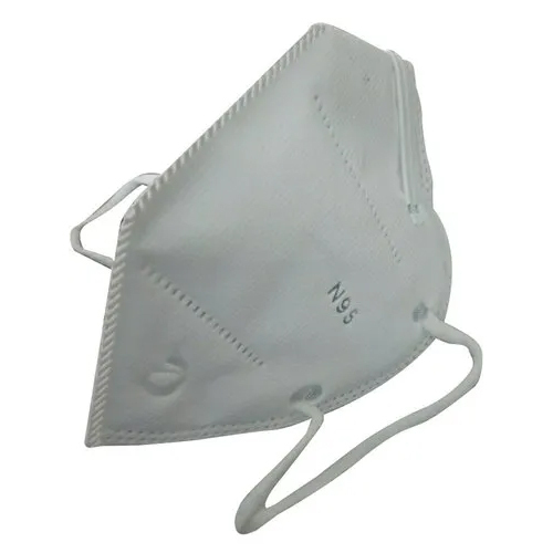 N95 Disposable Foldable Mask - Pp Non Woven Material, Grey Color | Single Use, Suitable For All Ages, Ideal For Industrial & Hospital Use