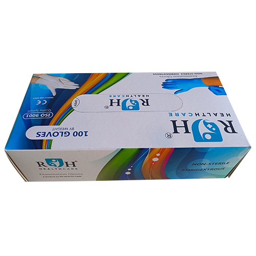 Non Sterile Examination Gloves - Latex/nitrile/vinyl Material, Full Finger Style, White Color | Breathable, Plain Pattern, Medical Use