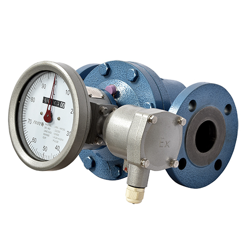 Positive Displacement Flowmeter - Analog Display, Blue Color | Industrial Usage Efficiency