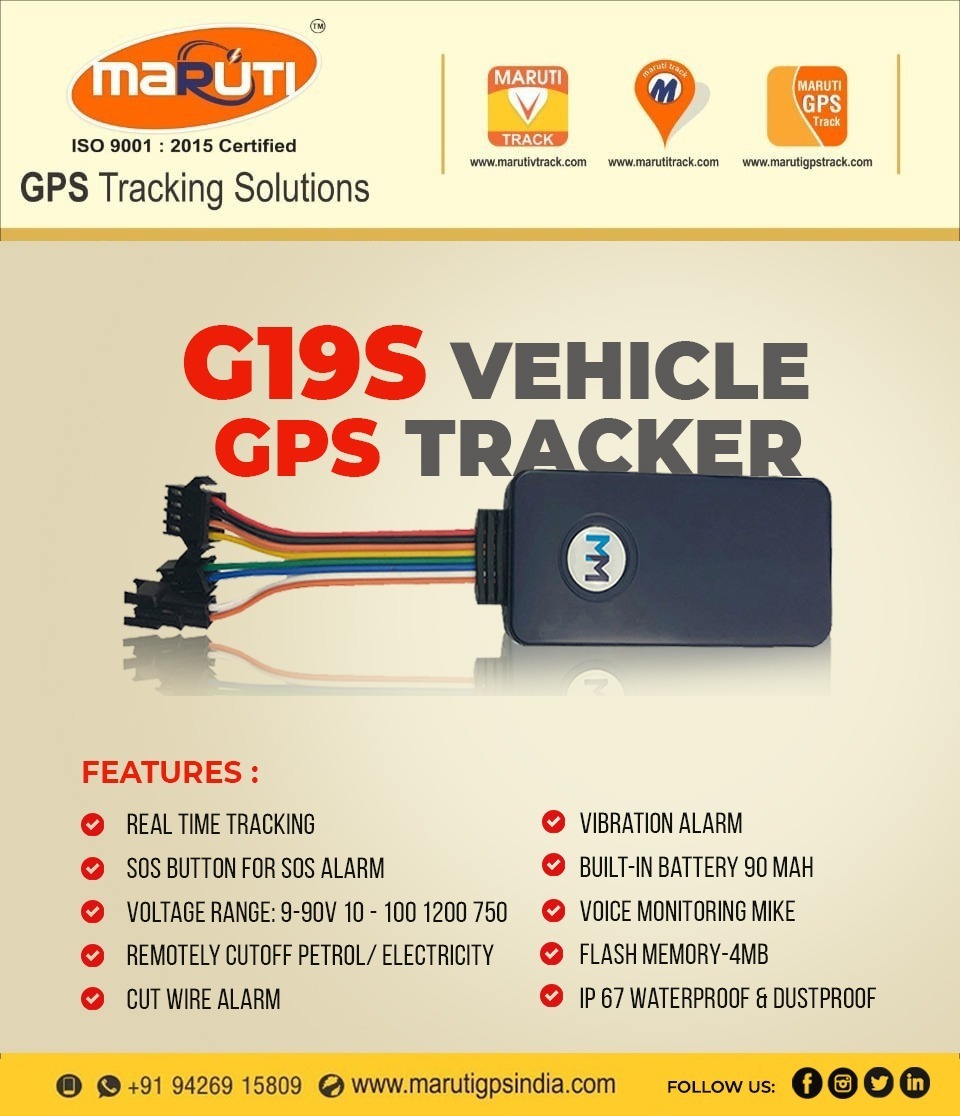 Wanway G19s Vehicle Gps Tracker - Digital Display, 90 Grams | Real Time Tracking, Sos Alarm, Voice Monitoring, Ip67 Waterproof