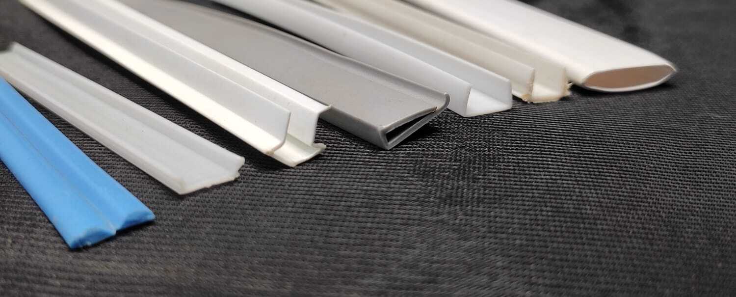 Rigid Pvc Profile - Color: Black Grey White