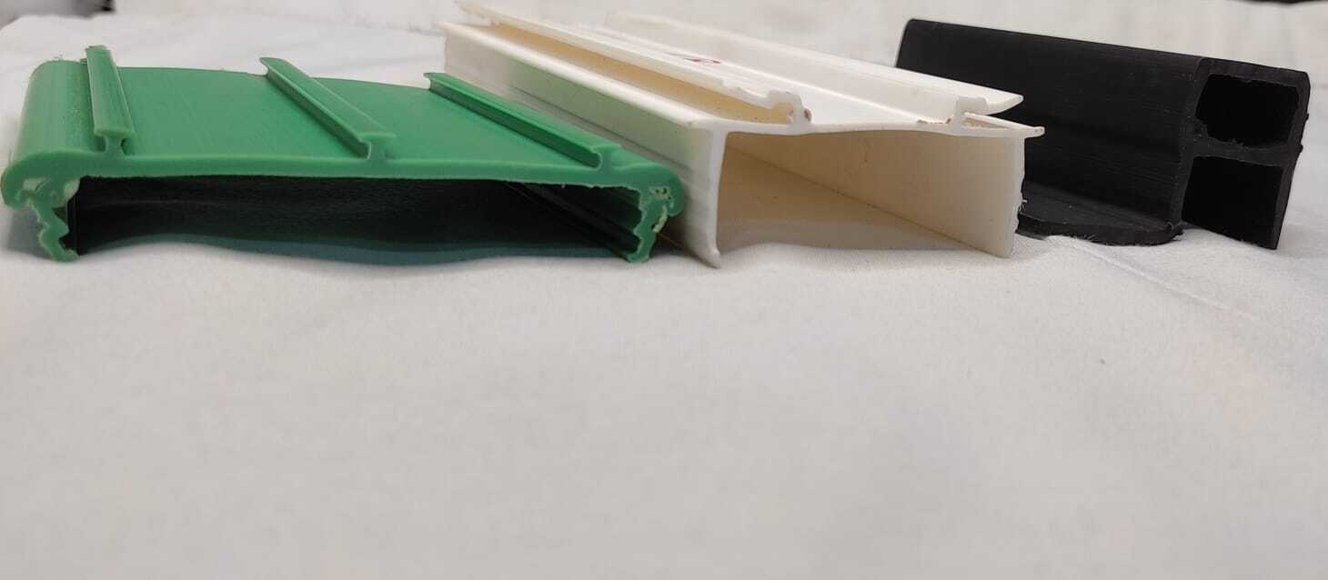 Rigid Pvc Profile - Color: Black Grey White