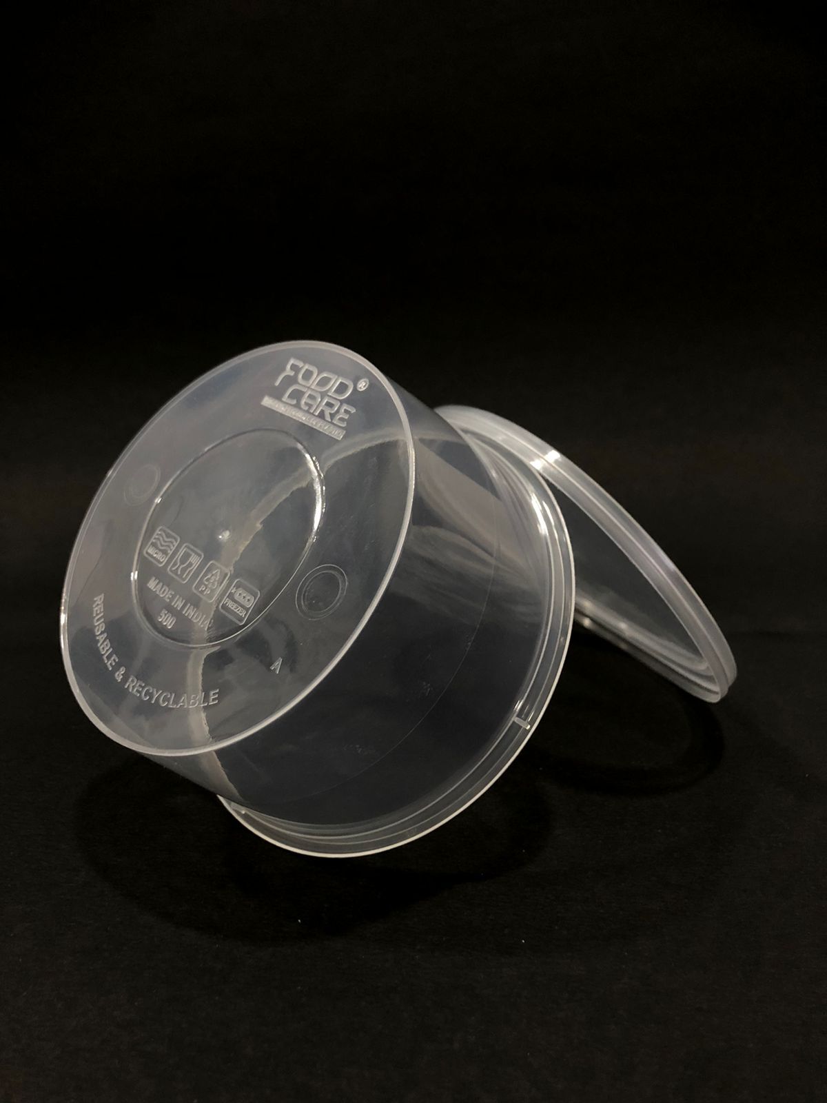 500ml Transparent Food Plastic Container - Pp Material | High-quality Injection Molded Design, Ideal For Food Packaging And Storage