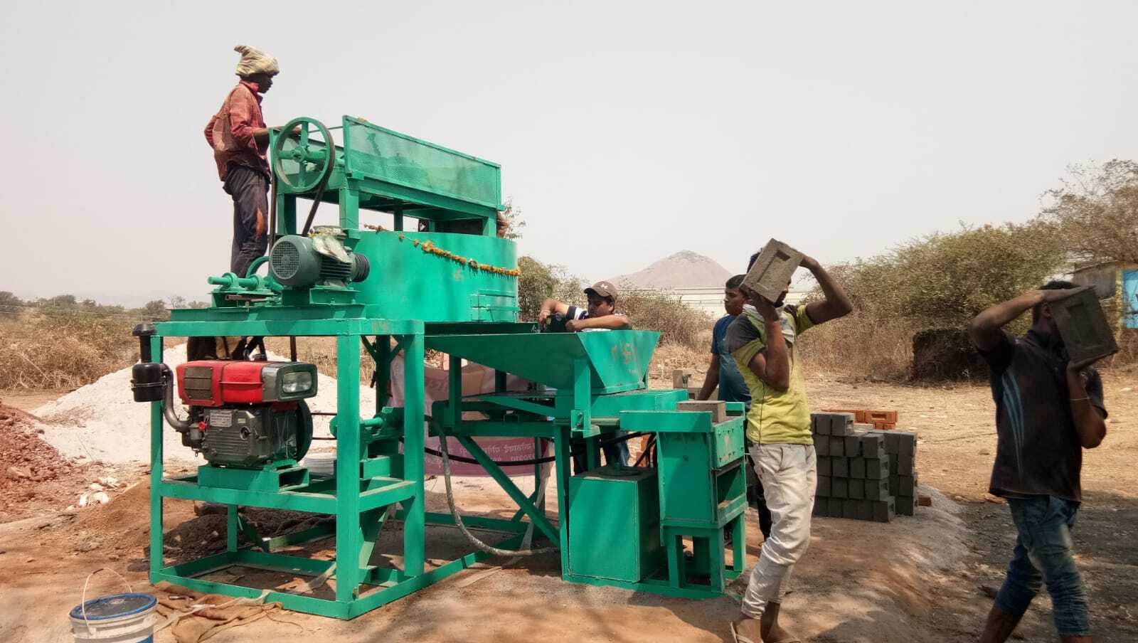 Engine Operated Semi Automatic Fly Ash Machine