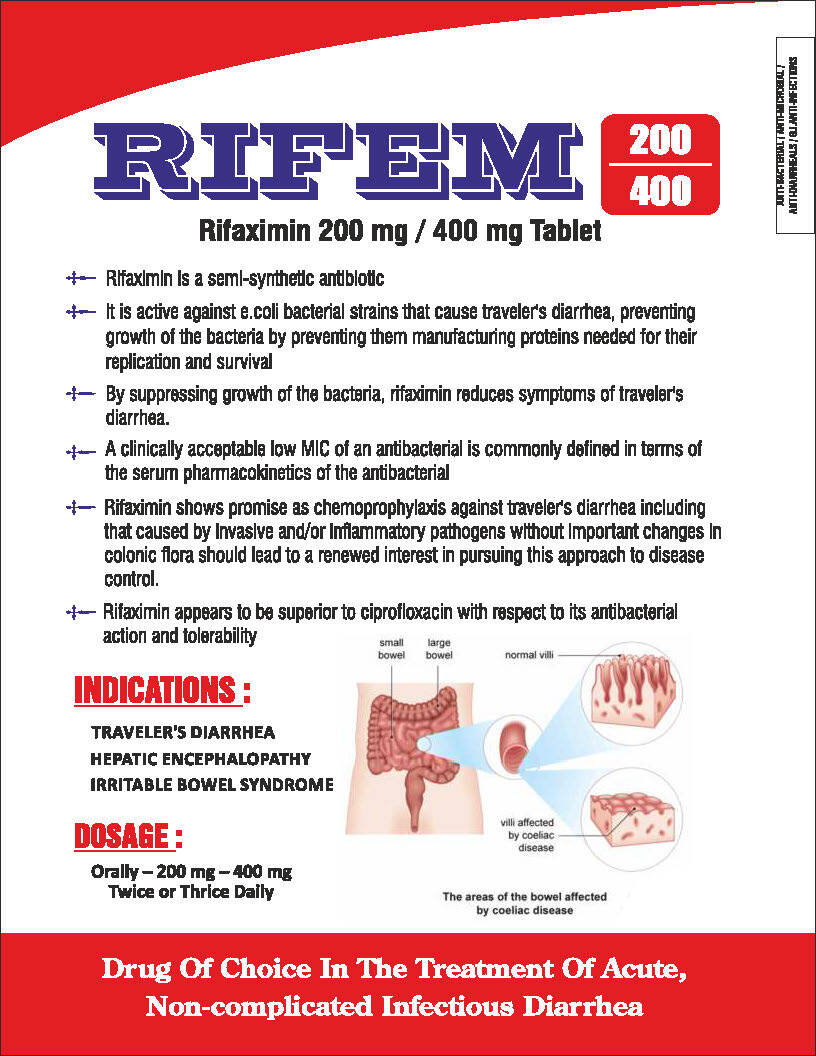 Rifaximin 200 Mg Tablet General Medicines