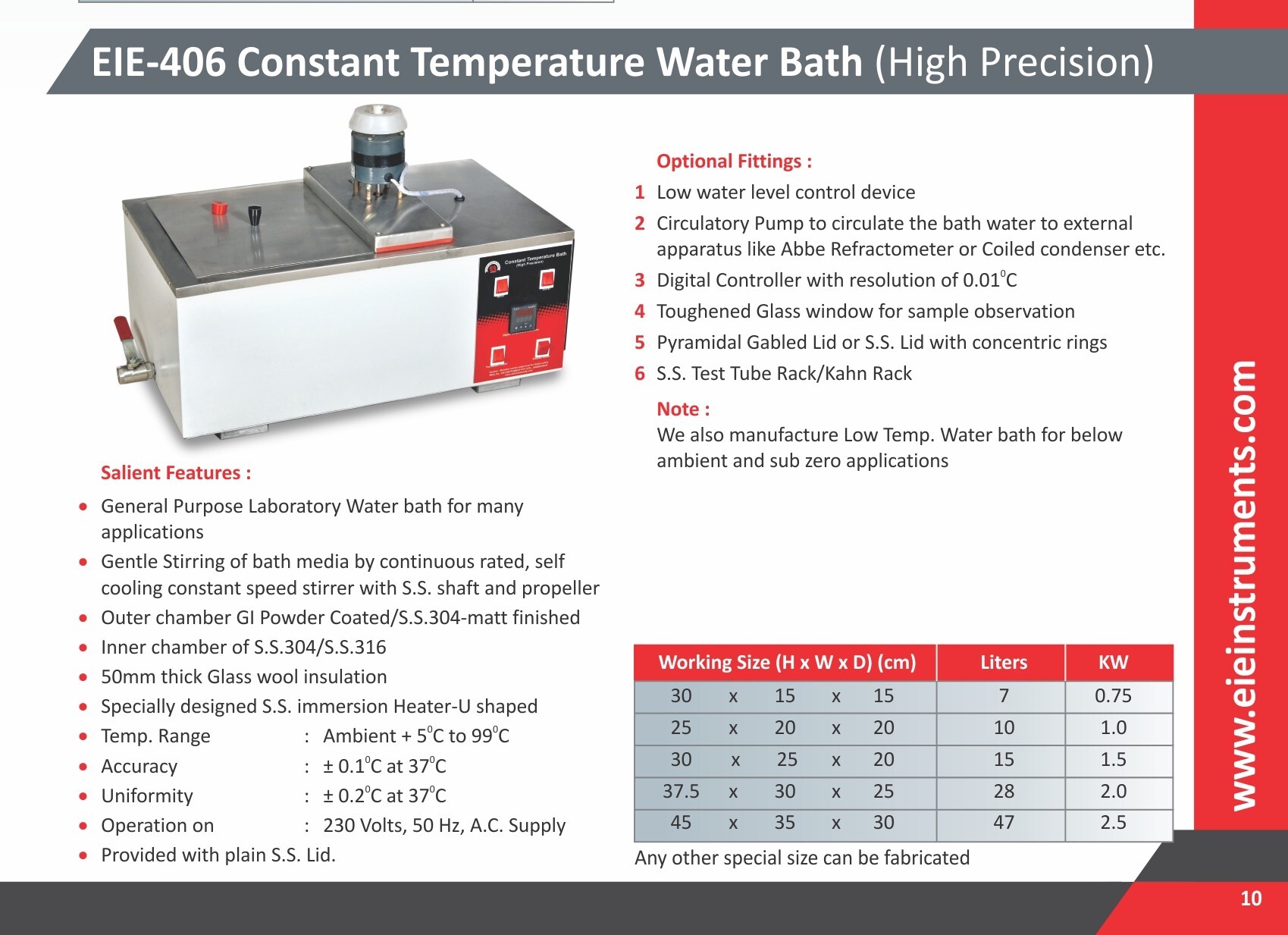 Constant Temperature Water Bath - Stainless Steel 304 50mm Thick Glass Wool Insulation Gray | Digital Control Anti-corrosive Stirring Propeller 230v Operation 1 Year Warranty