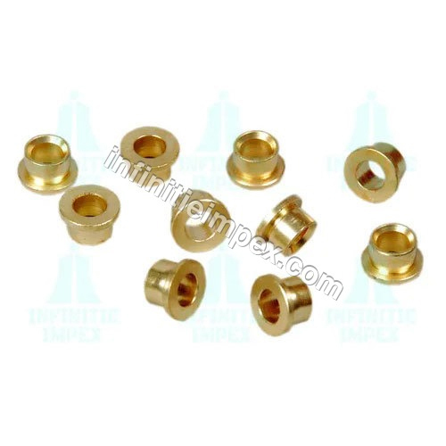 Brass Bush - Various Sizes Available, Golden Color With Natural Plating, Industrial Usage With Warranty And Rings