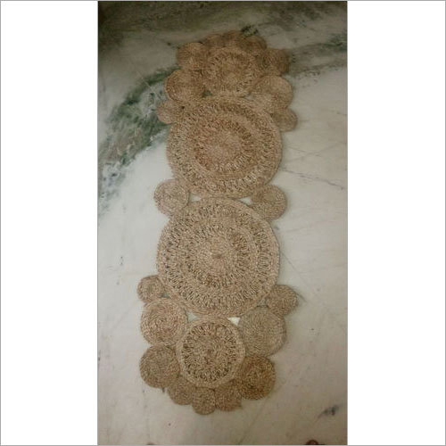 Jute Handmade Table Runner - High-quality Jute Material, Customizable Design, Round Shape | Versatile Usage For Homes, Offices, And More