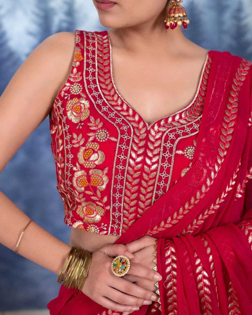 Red Designer Bridal Saree