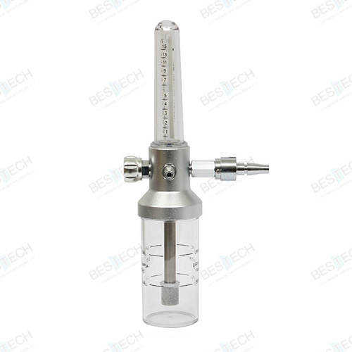Bt-70-4f Oxygen Flow Meter - Stainless Steel, Different Sizes | Humidifier With Adjustable Flow Rate 1-10l/min, 1-15l/min, Autoclavable Design