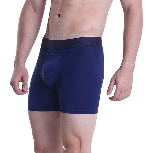 Bamboo Fiber Navy Blue Plain Boxer Underwear