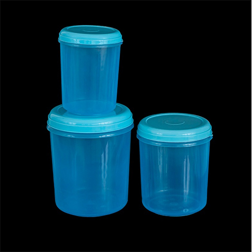 Plastic Transparent Coloured Container - Color: Blue