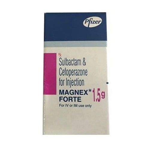मैग्नेक्स फोर्ट 1.5 ग्राम (सेफ़ोपेराज़ोन 1 ग्राम सुल्बैक्टम 500 मिलीग्राम) सामान्य दवाएं