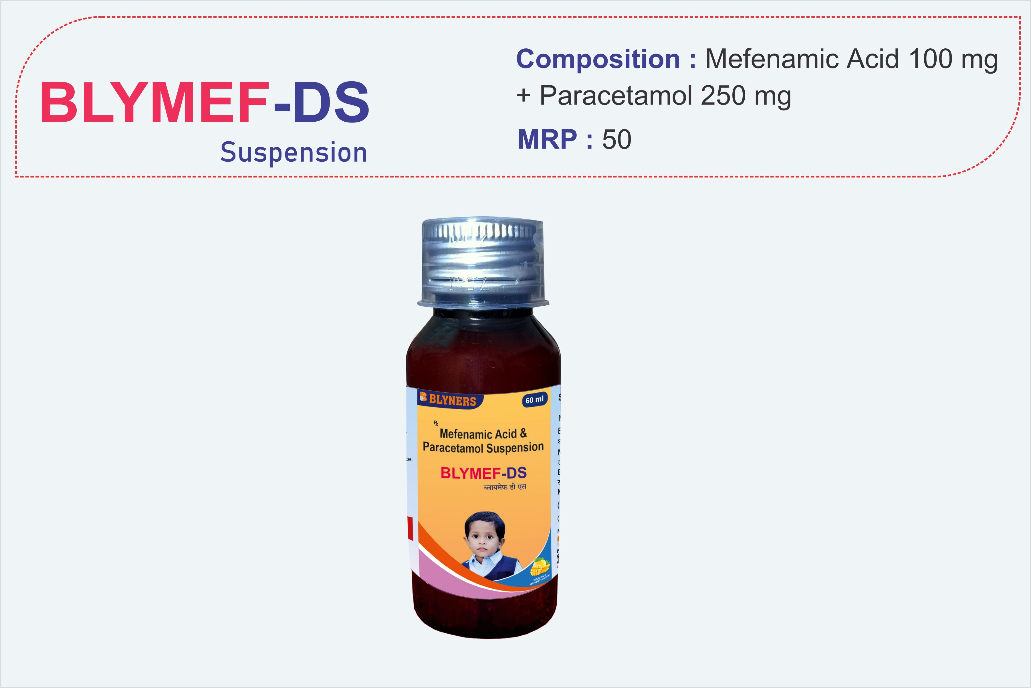 Liquid Mefenamic Acid And Paracetamol Suspension